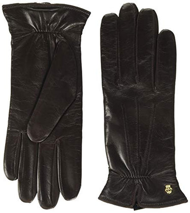 Roeckl Damen Klassiker-Gerafft Handschuhe, Schwarz (Black 000), 6 im Sale